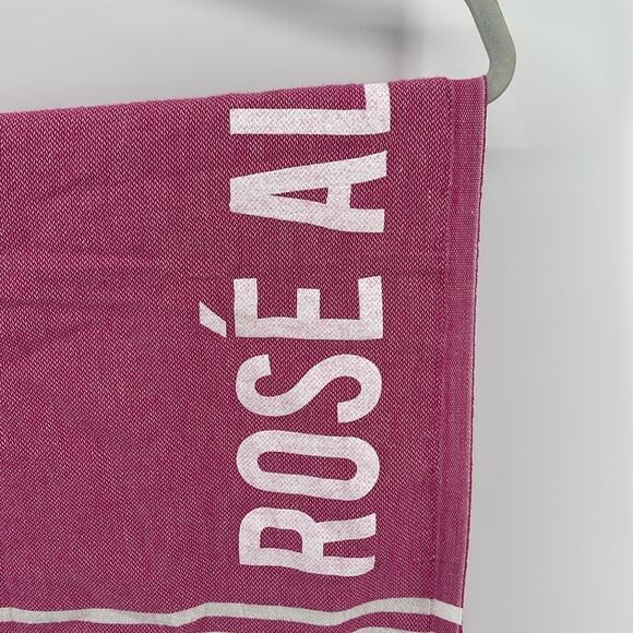 Bujibaja Rose’ All Day printed fringe hem Turkish beach bath towel - Picture 3 of 4